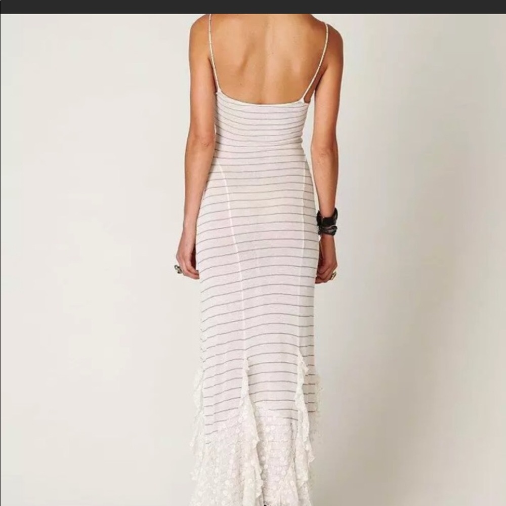 NWT Free People Hills Are Alive Striped Lace Maxi - Picture 2 of 4